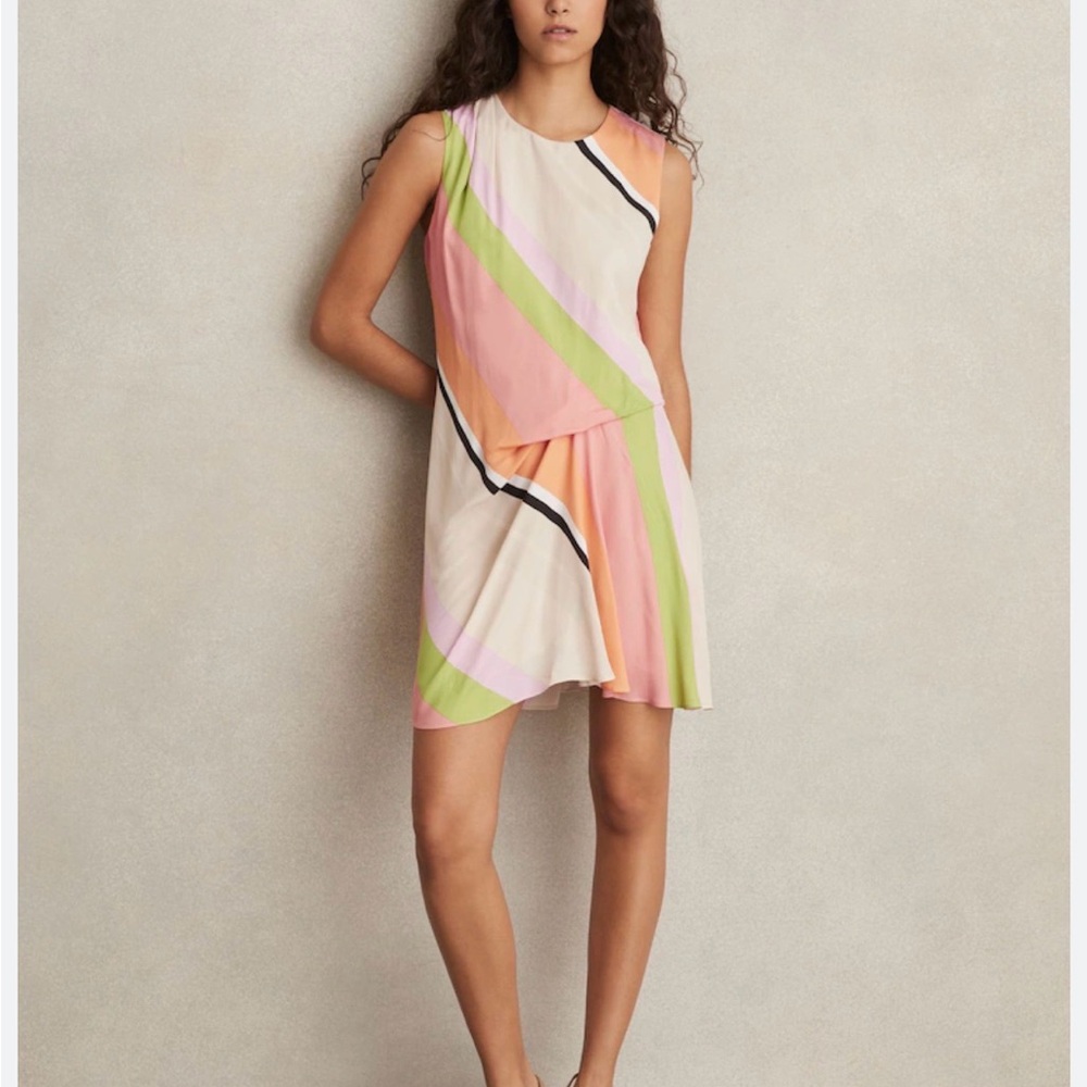 Reiss NWT Striped Pastel Dress (US 14)-Price drop!